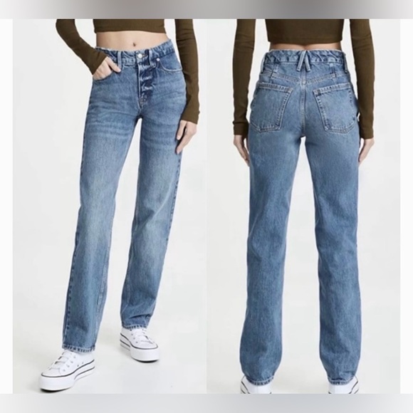 Good American Denim - Good American good icon straight leg jeans medium wash size 10/30